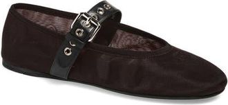 Miu Miu Mary Jane Ballet Flat in Moro at Nordstrom, Size 10.5Us