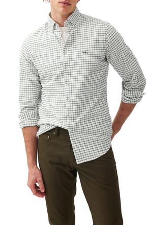Rodd & Gunn Oxford Valley Check Sports Fit Shirt in Olive at Nordstrom, Size Xxx-Large