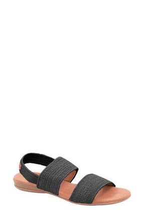 Andr&eacute; Assous Nigella Featherweight Woven Slingback Sandal in Black at Nordstrom, Size 10