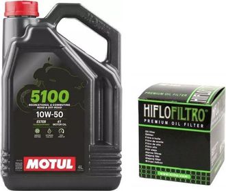 OEM Aceite Motul 5100 10w50 4l 4t + Filtro Hiflo Hf652 Ktm Sxf Exc Fe Fc 250 350