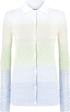 Missoni gradient-effect cardigan - women - Rayon - 42 - White