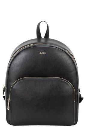 HUGO BOSS Numah Bonded Leather Backpack in Black at Nordstrom