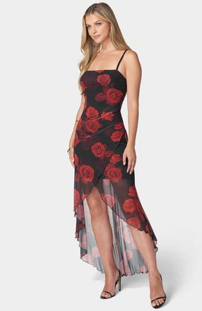 Bebe Womens Hi-low Hem Wrap Tube Dress