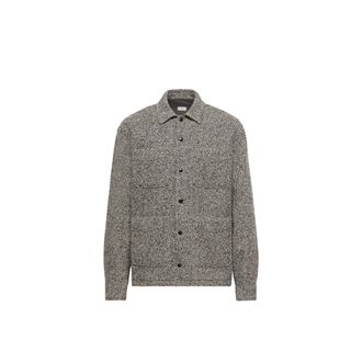 Moncler Moncler Melange Wool Blend Shirt, Men, Grey, Size: 3xl