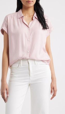 Beach Lunch Lounge Darby Short Sleeve Button-Up Shirt in New Sienna at Nordstrom, Size X-Small