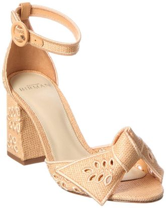 Alexandre Birman Maxi Clarita Embroidery 75 Raffia & Leather Sandal