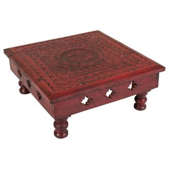 Wanderlust Deco Wanderlust Deco - Mesa Centro De Madera Roja 33x33x14