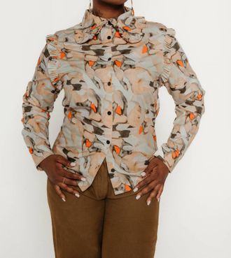 Bel Kazan Daisy Classic Button-Up Top In Bandelier