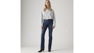Levi's 725 High Rise Bootcut Jeans - Womens - 23X30 - Dark Wash / Dark Indigo Worn In