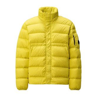 C.P. Company Down Jackets, male, Yellow, Size: L Piumino con colletto alto