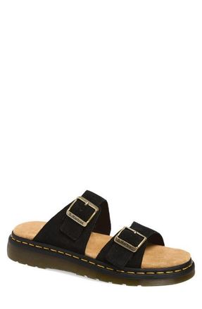 Dr. Martens Josef Slide Sandal in Black Suede at Nordstrom, Size 10Us
