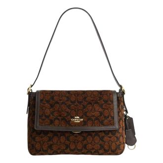 Coach (WMNS) COACH Etta Flap Bag In Signature Chenille Truffle CCE58-IMA7U