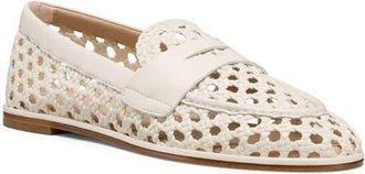 Stuart Weitzman Spencer Woven Loafer in Cream at Nordstrom, Size 7.5