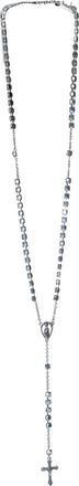 Givenchy Pre-owned Mens Maria necklace with cross and stones - Silver Metal - One Size