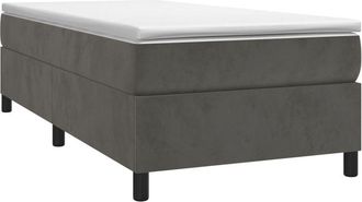 vidaXL Vidaxl - Estructura de cama sin colchón terciopelo gris oscuro 80x200 cm