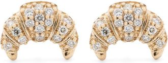 Sydney Evan 14K Yellow Gold Croissant Diamond Earrings - Womens - Diamond/14kt Yellow Gold