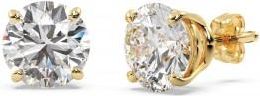 Allurez 0.33ct. 4-Prong Basket Diamond Stud Earrings 14kt Yellow Gold (H, SI1-SI2)