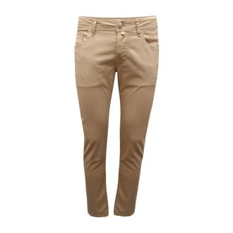 Jacob Cohen Nick Slim Broek - Heren - Broeken - Beige - Maat: W31 Katoen