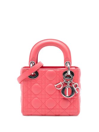 Dior 2012 Mini Lambskin Cannage Lady Dior satchel - women - Lambskin - One Size - Pink