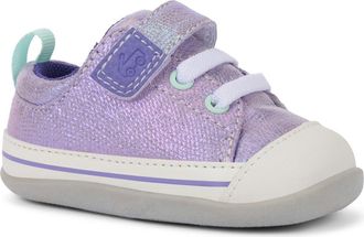See Kai Run Kids Mini Stevie Sneaker in Purple Metallic at Nordstrom, Size 4.5
