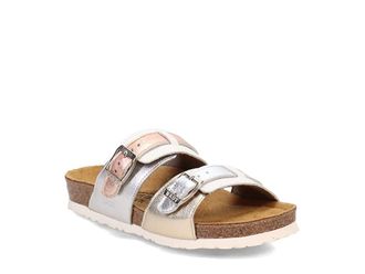 Naot Santa Cruz Womens Shoes Soft Silver/Radiant Gold/Soft White Leather Combo : EU 37 (US Womens 6) M