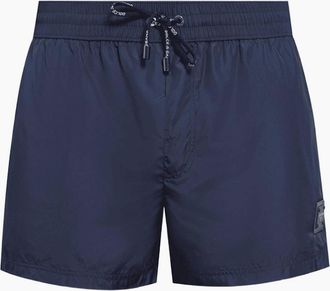 Dolce & Gabbana Mens Dolce & Gabbana Logo Plaque Swimshorts Navy Blue - Size: 37/36/32