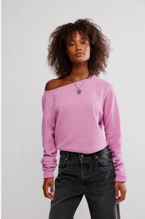 Free People Jess Long Sleeve Sweater In Orchid Combo