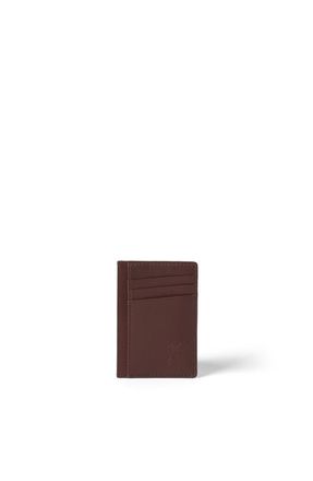 Brunello Cucinelli Calfskin card case in Brown at Nordstrom