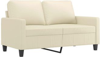 vidaXL Sofá de 2 plazas de cuero sintético color crema 120 cm Vidaxl
