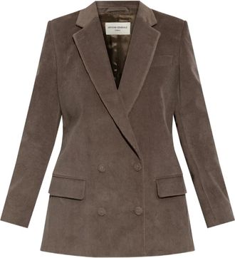 Officine Générale double-breasted corduroy jacket - Toni neutri