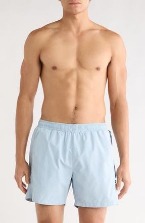 BOSS Dolphin Swim Trunks in Light/Pastel Blue at Nordstrom Rack, Size Xx-Large