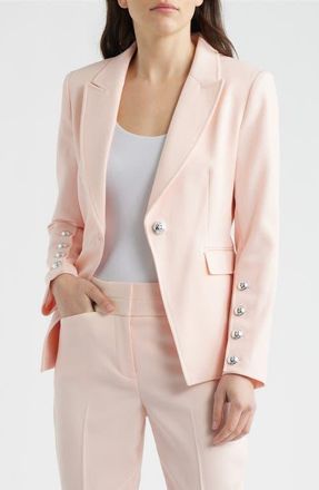 Tahari by ASL One-Button Blazer in Slipper Pink at Nordstrom, Size 12