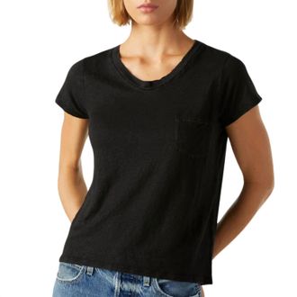 Amo Womens Sweetness V Neck Top In Black