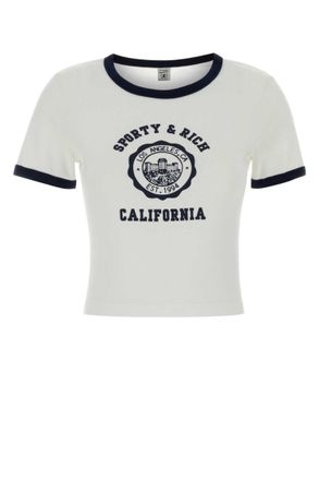 Sporty & Rich White Graphic Crew Neck T-Shirt