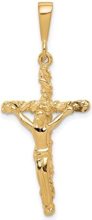 Diamond2Deal 10k Yellow Gold Solid Polished Crucifix Pendant
