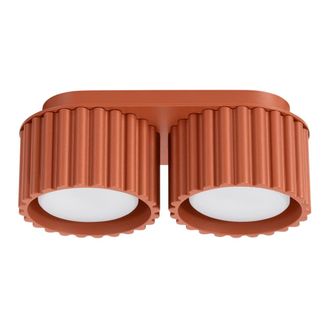 Sollux Lighting L&aacute;mpara de techo ocre rojo aluminio alt. 12 cm