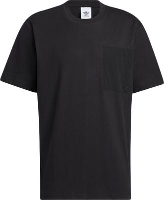 adidas originals Solid Color Casual Sports Round Neck Pullover Short Sleeve Black HM8008