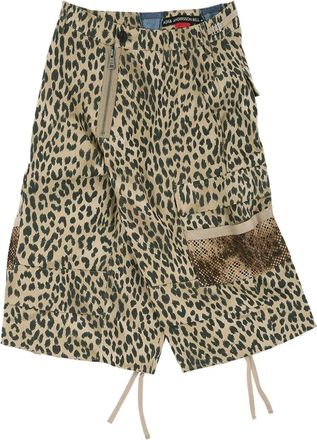 Andersson Bell leopard-print cargo shorts - Neutrals
