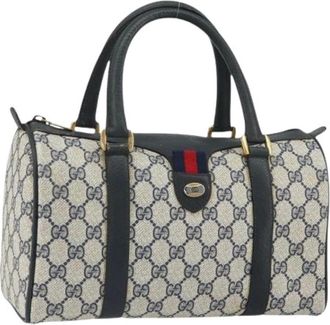 Gucci Pre-owned Handbags, female, Blue, Size: ONE SIZE Pre-owned Vintage Handbag