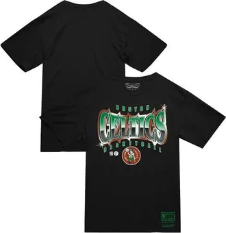 Mitchell & Ness Mens Mitchell & Ness Black Boston Celtics Worldwide Collection Glow Up T-Shirt at Nordstrom, Size Xx-Large