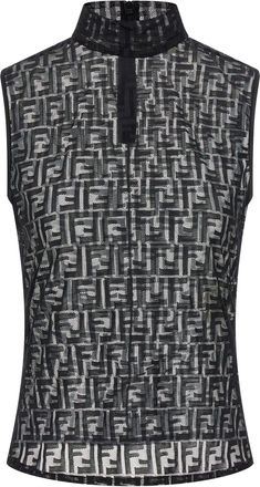 Fendi Ff Top Nero-Donna