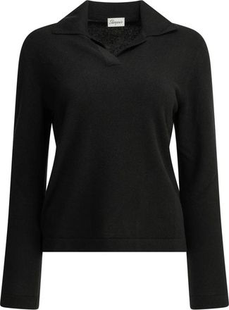 Semper Cashmere Blend Polo Sweater - Dames - Cashmere truien - Zwart - S - Kasjmier - Truien & Vesten