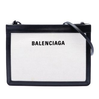 Balenciaga Pre-owned Balenciaga Canvas Navy Pochette Crossbody Unisex KP9GMWS1T5DQ66WH