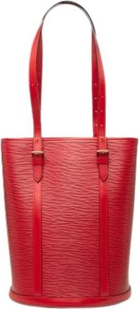 Louis Vuitton Pre-owned Bucket GM - Dames - Vintage Tas - Rood - ONE Size - Leer - Vintage