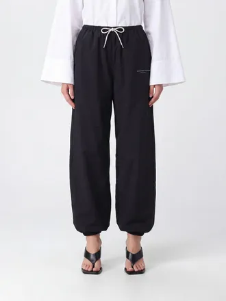 Alexander Wang Pantaloni jogging a vita alta a gamba larga con logo