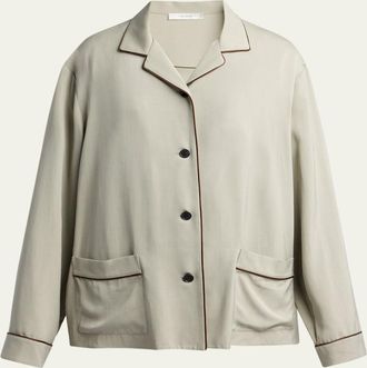 The Row Clarinda Silk Pajama Shirt