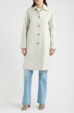 Fleurette Carson Water-Resistant Raincoat in Stone at Nordstrom, Size X-Small