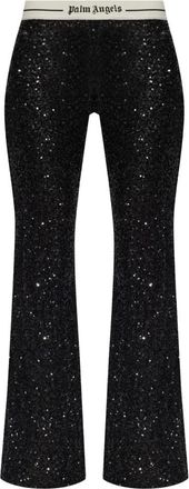 Palm Angels Pantaloni con Paillettes - - Trousers - Donna - Nero - XS