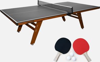 Sweeek Tavolo Da Ping Pong Per Interni Deluxe Con 2 Racchette E 3 Palline, 274cm