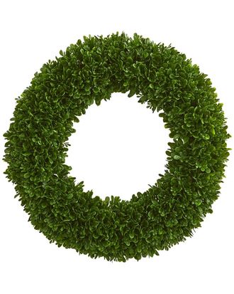 Nearly Natural Tea Leaf Uv Resistant Wreath